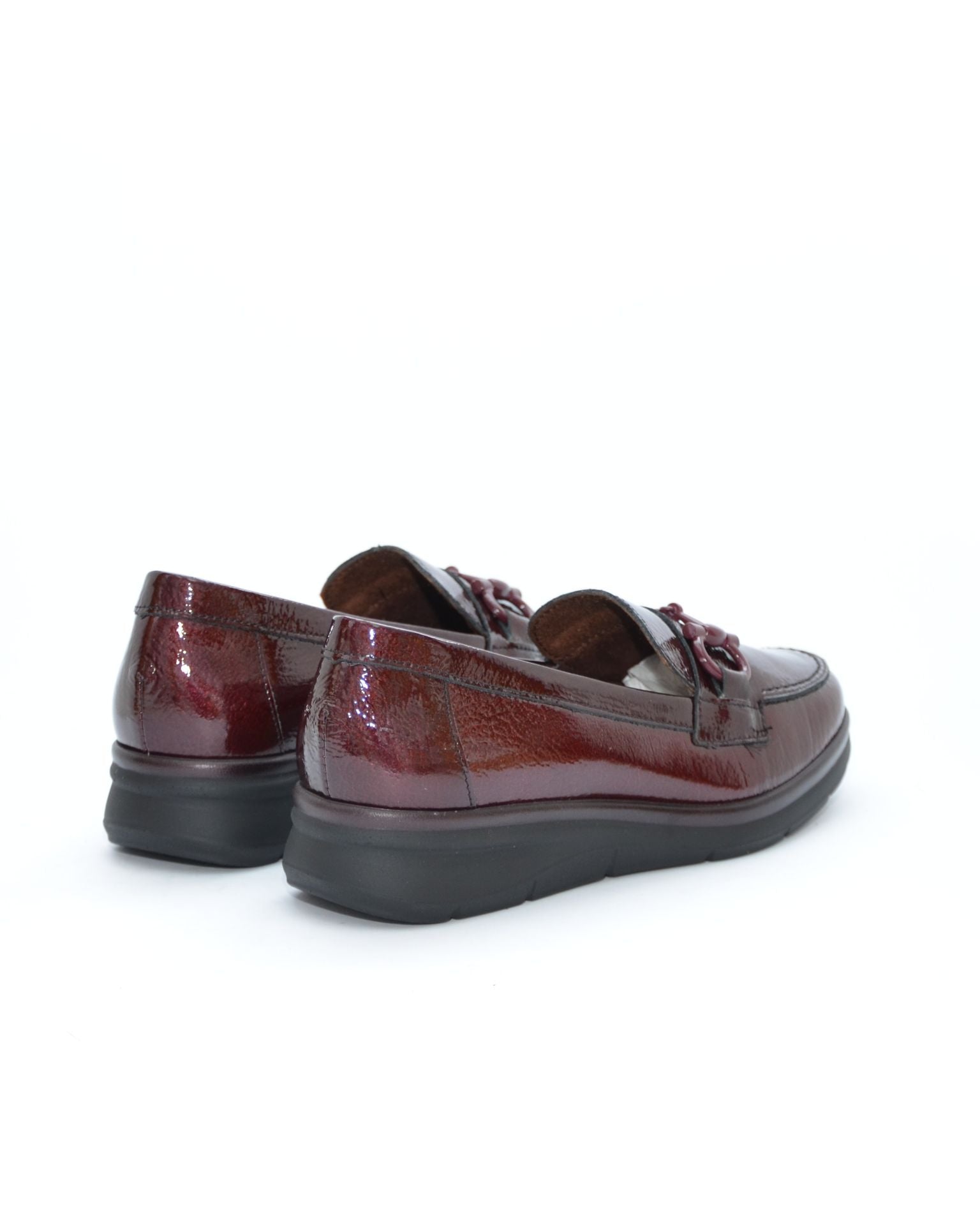 MOCASIN CHAROL ANCHO ESPECIAL BURDEOS 10701