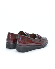 MOCASIN CHAROL ANCHO ESPECIAL BURDEOS 10701
