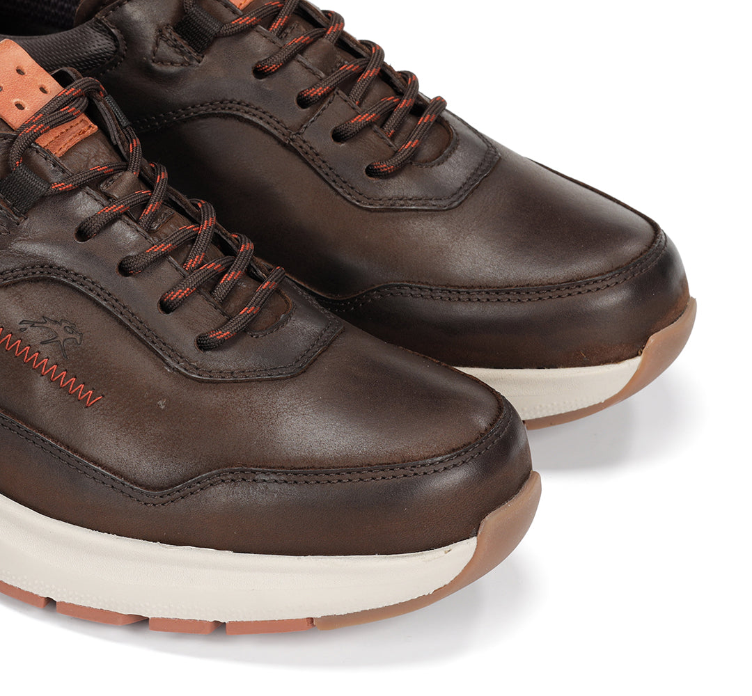 ZAPATO CASUAL IMPERMEABLE NOBUCK MARRON F2069 TRITON CAFÉ