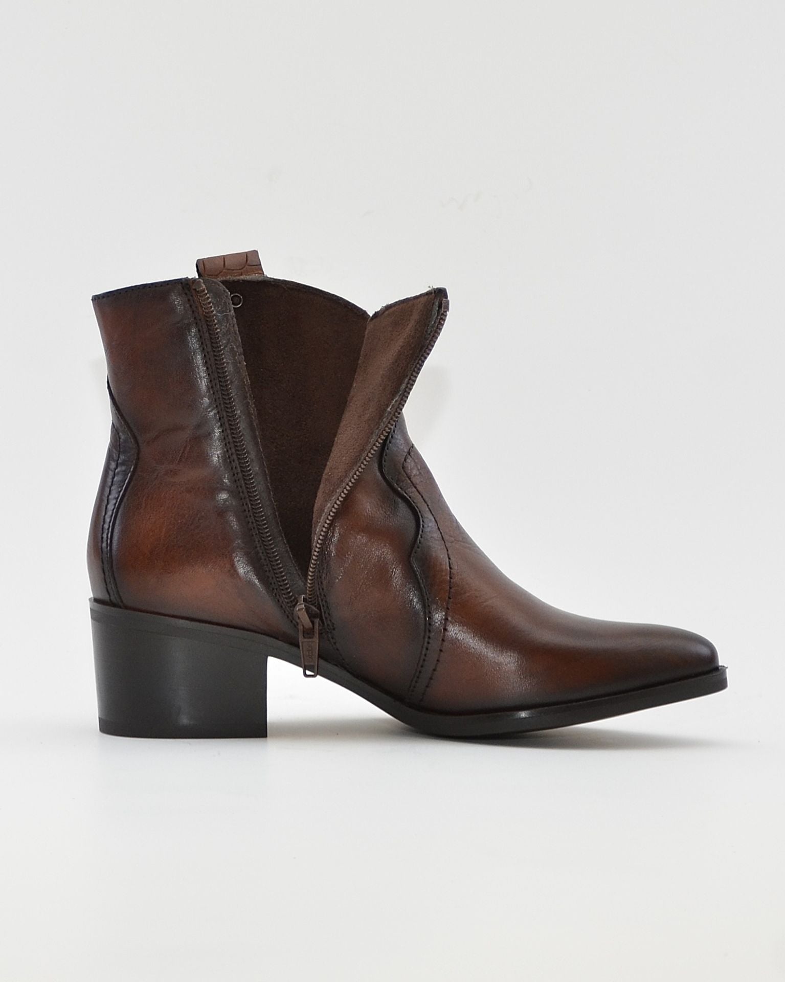 BOTIN MUJER COWBOY PIEL MARRÓN CON HEBILLA KAOLA 3054