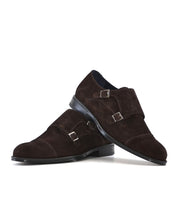 ZAPATO HOMBRE MONKSTRAP SERRAJE MARRON DOS HEBILLAS