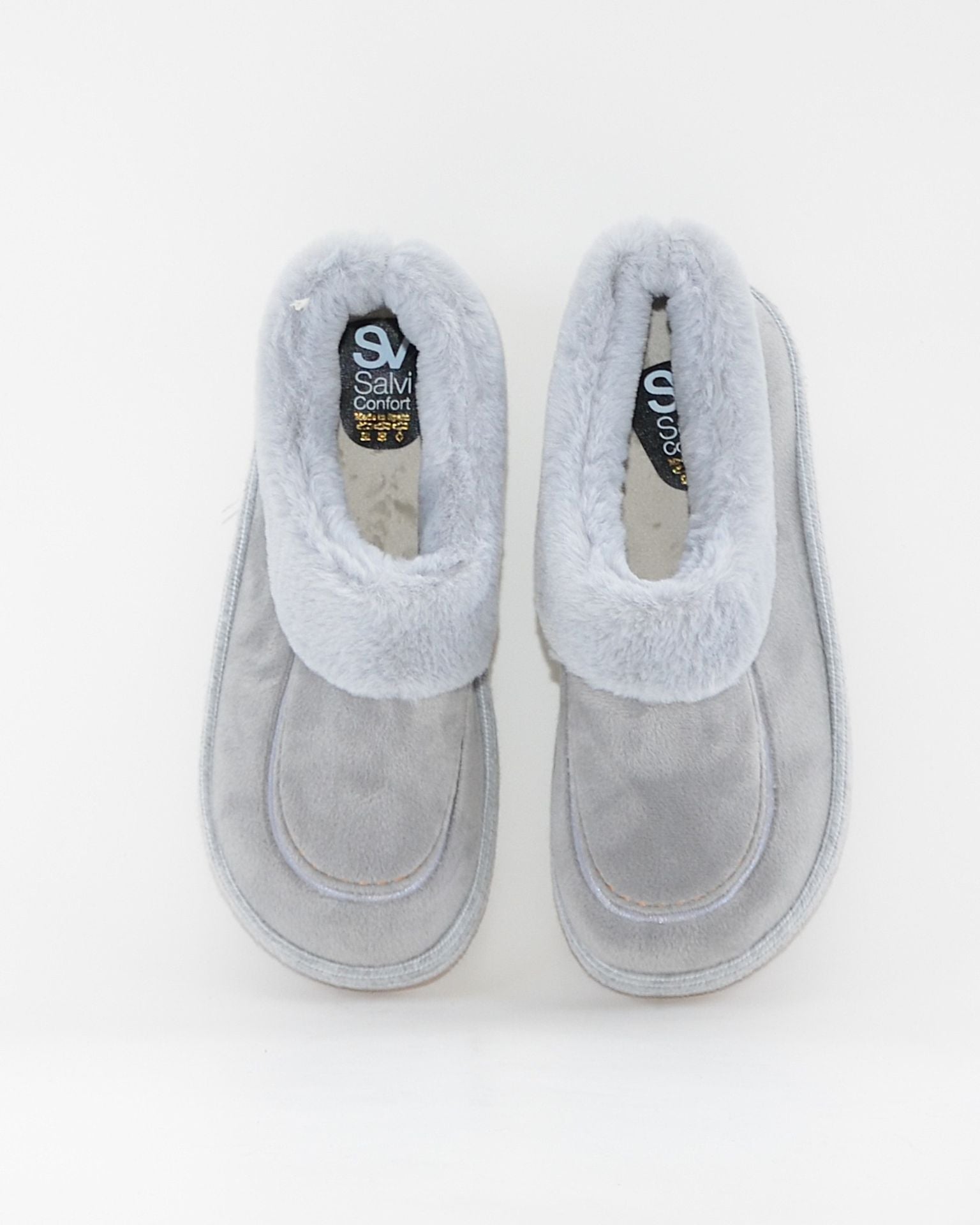 ZAPATILLAS DE CASA MUJER CERRADA SALVI 24L-002 GRIS PERLA