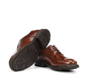 ZAPATO PICADO CORDON CUERO F0629 BELGAS CASTAÑO
