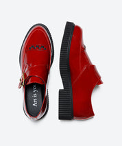 ZAPATO MUJER HEBILLA CHAROL ROJO LACOMBA GAURA