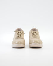 ZAPATO DE CORTE DEPORTIVO MUJER CON CUÑA Y CORDON ELASTICO TREINTAS L4569 BEIGE