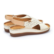SANDALIA MUJER PLANA CRUZADA COLOR NATA PIKOLINOS W8K-0848C1