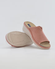 ZAPATILLAS DE CASA MUJER ABIERTA CON CUÑA COLOR MAQUILLAJE ANCHO ESPECIAL CON ABERTURA EN EL EMPEINE  PLANTILLA EXTRAIBLE