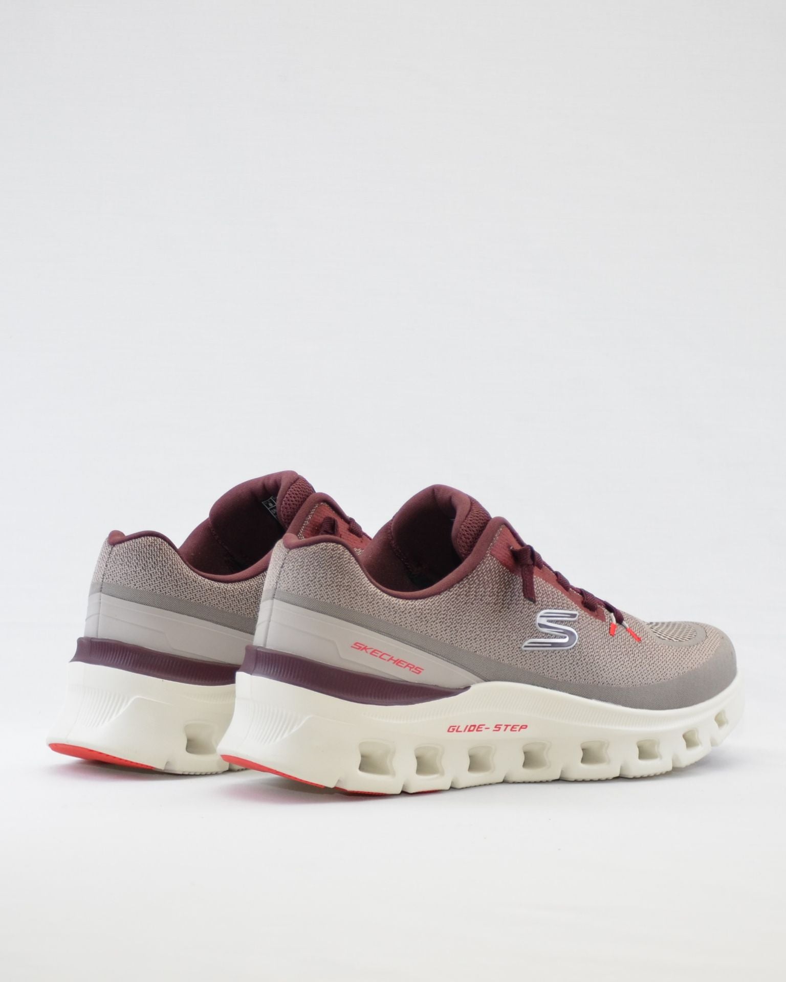 SNEAKERS HOMBRE SKECHERS GRIS BURDEOS 233132 TPBG CORDON ELÁSTICOS