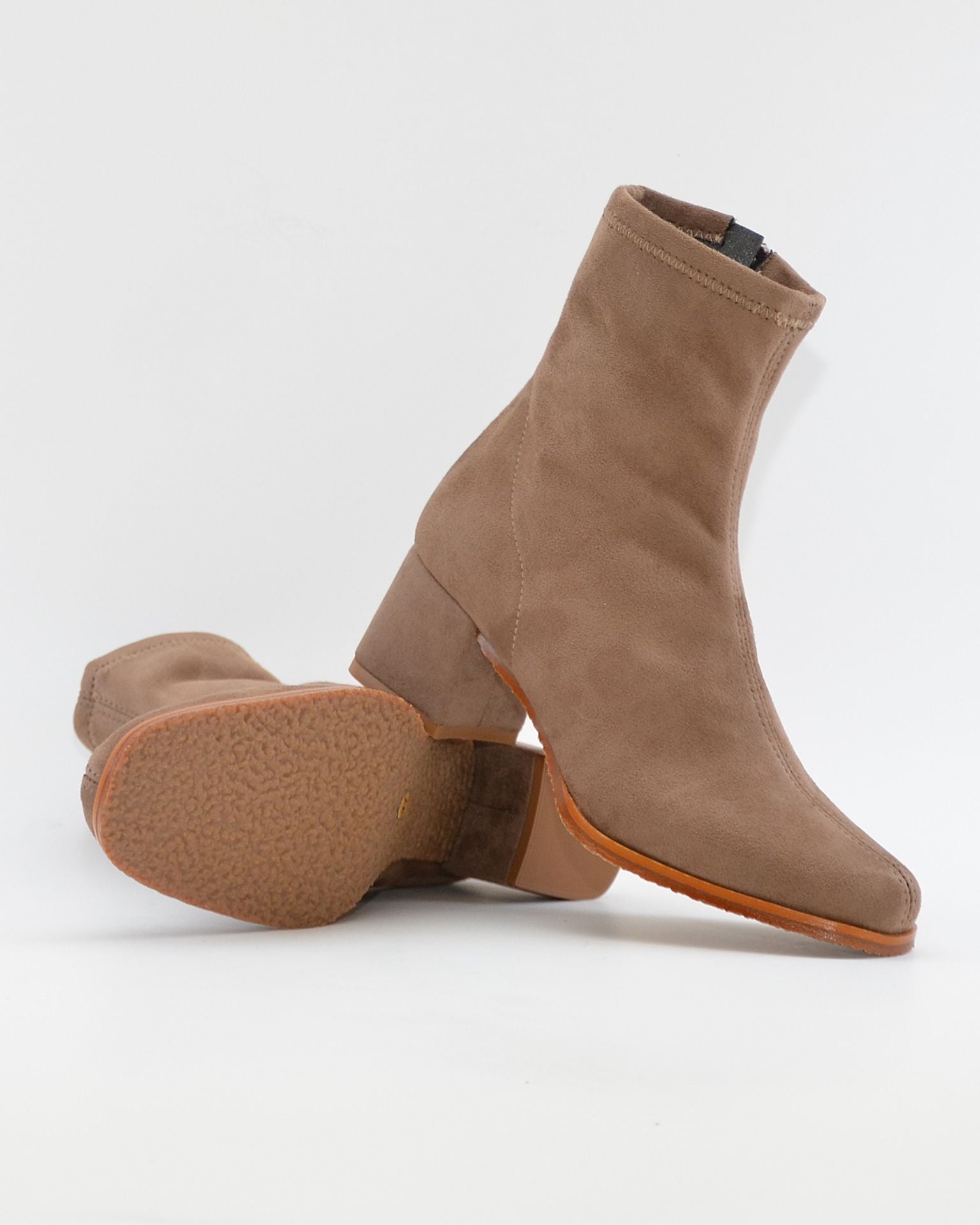 BOTIN LYCRA MUJER COLOR TAUPE LACOMBA ALMOND