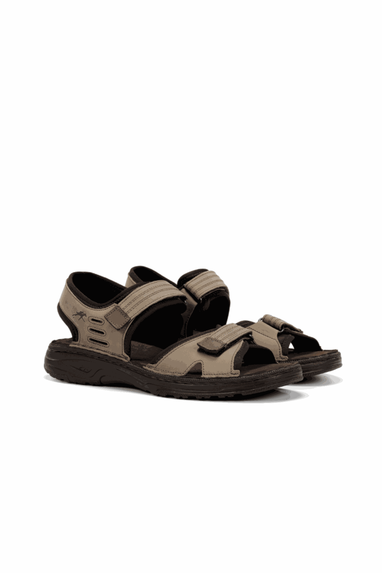 SANDALIA HOMBRE FLUCHOS PIEL TAUPE CIERRE CON VELCRO AZORES F2197