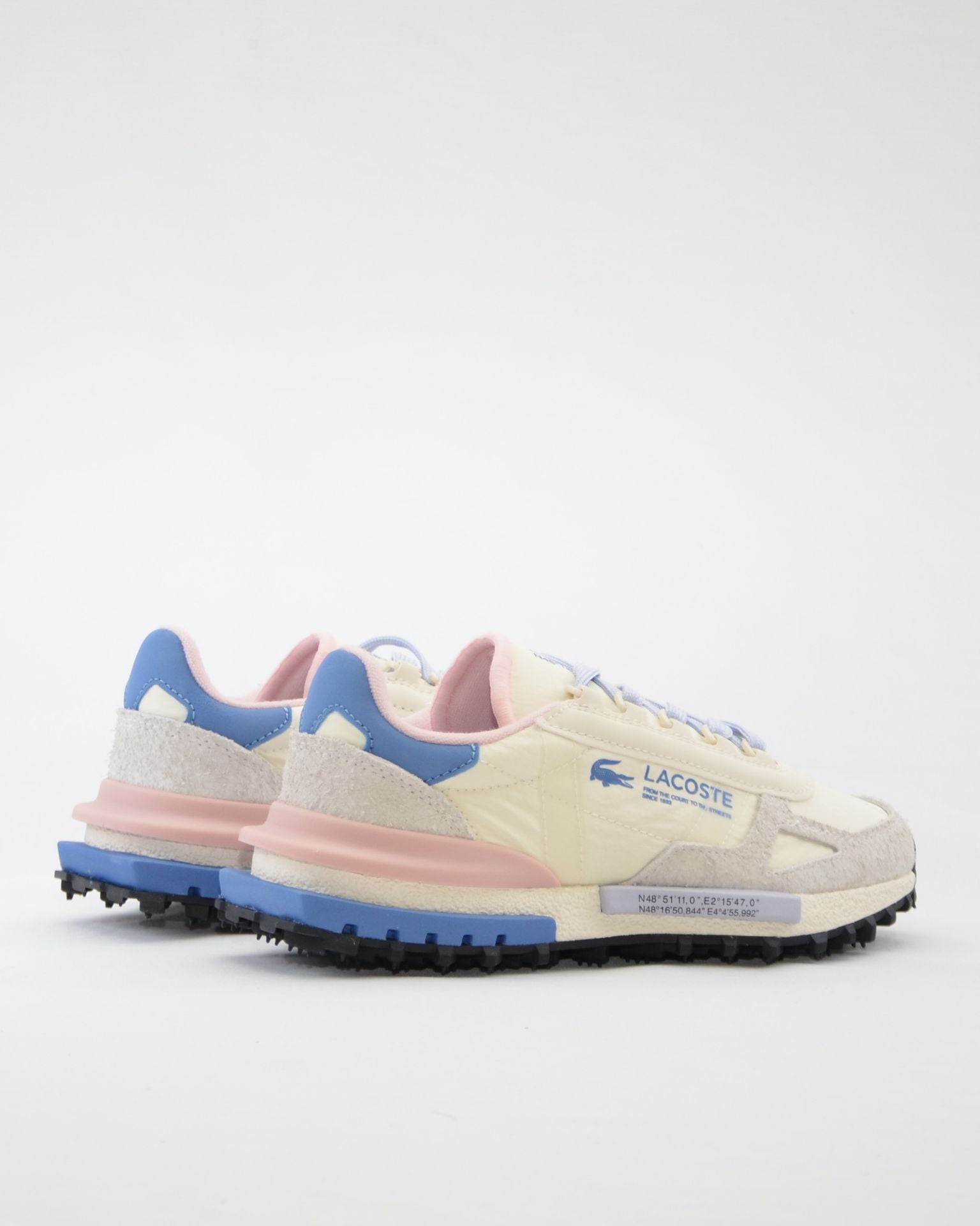 SNEAKERS LACOSTE MUJER ELITE ACTIVE 1261 SFA CREMA AZUL ROSA