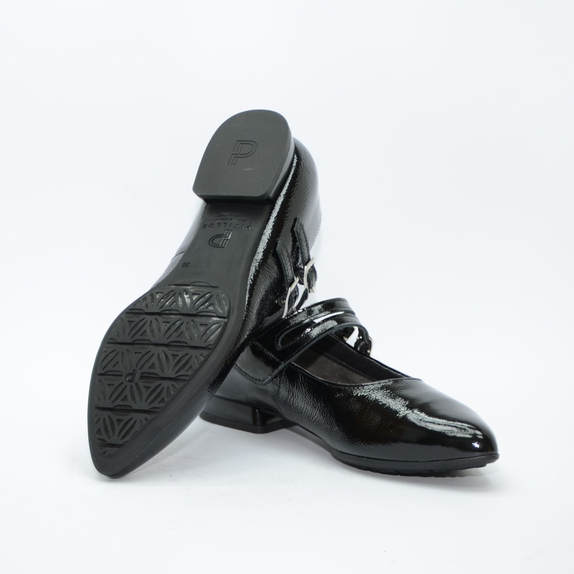 BAILARINAS PLANAS CHAROL NEGRO 10840