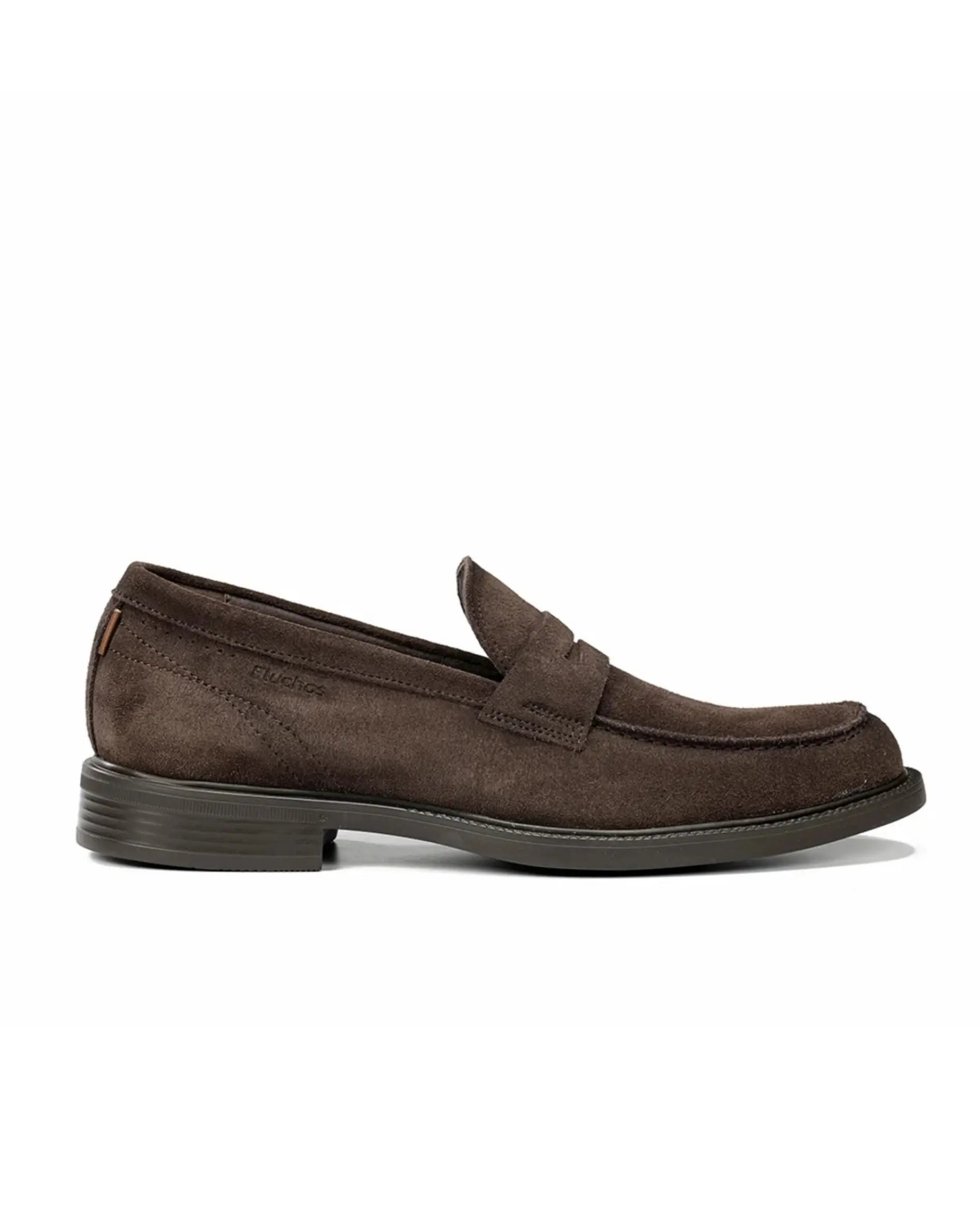 ZAPATO MOCASIN HOMBRE SERRAJE MARRON FLUCHOS ADRIEN F2496 AFELPADO CAFE