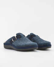 ZAPATILLAS DE CASA HOMBRE CON HEBILLA SALVI 41L-000 ELFO MARINO