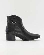 BOTIN MUJER COWBOY PIEL NEGRO CON HEBILLA KAOLA 3054