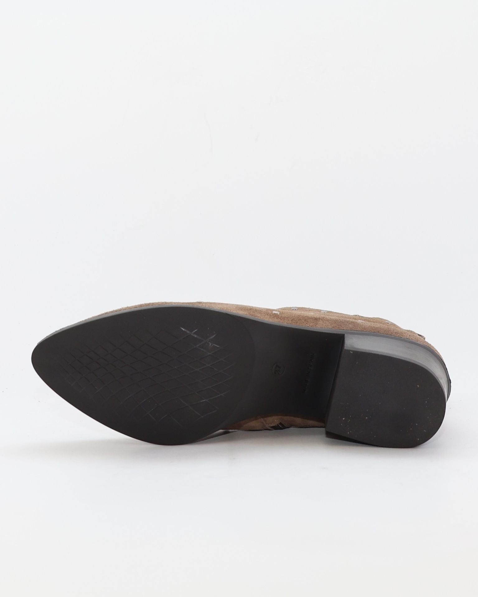 BOTIN MUJER TACON ANCHO SERRAJE TAUPE CASTOR TACHAS KAOLA 3049