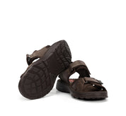 SANDALIA HOMBRE FLUCHOS PIEL MARRÓN CIERRE CON VELCRO AZORES F2197