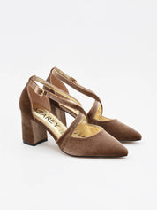 ZAPATO FIESTA TERCIOPELO TAUPE 459K211