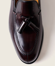ZAPATO HOMBRE BORLAS TASSEL FLORENTIC SIRACH BURDEOS SUELA DE CUERO