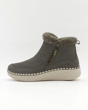 BOTIN PLANO MUJER FORRADO CON PELO SKECHERS VERDE 168108 OLV