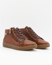 BOTIN DEPORTIVO PLANO MUJER COLOR CUERO THE HAPPY MONK PARIS 005