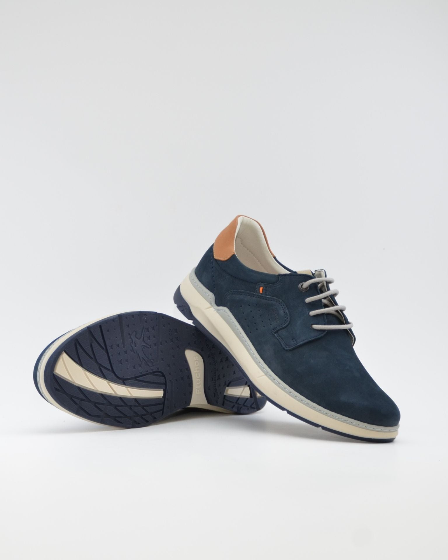 ZAPATO CASUAL HOMBRE FLUCHOS COLOR MARINO CON CORDON JEFF F2212 OCEANO