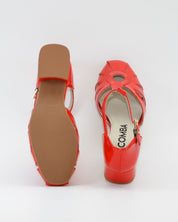 SANDALIA CANGREJERA MUJER CHAROL ROJO LACOMBA FRESSIA