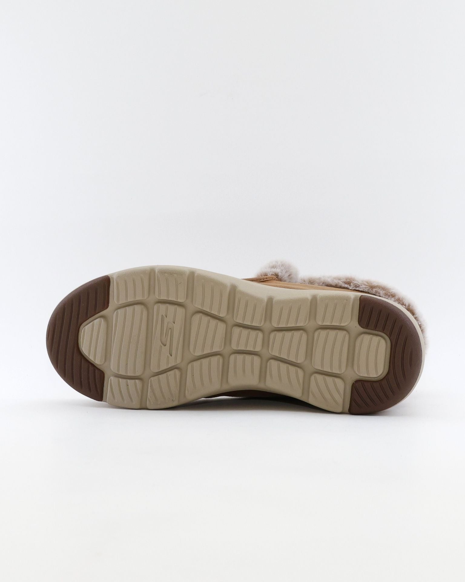 BOTIN PLANO MUJER FORRADO CON PELO SKECHERS BEIGE 144221 CSNT