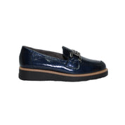 MOCASIN PLANO CHAROL MARINO PISO BAJO 10760