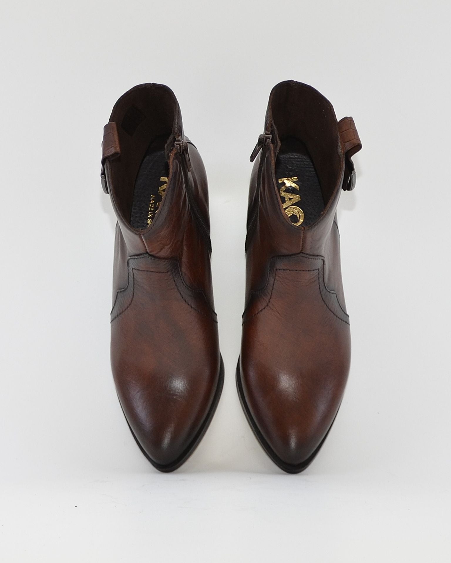 BOTIN MUJER COWBOY PIEL MARRÓN CON HEBILLA KAOLA 3054
