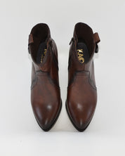 BOTIN MUJER COWBOY PIEL MARRÓN CON HEBILLA KAOLA 3054