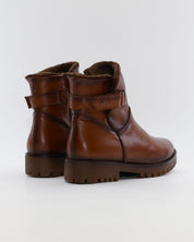 BOTA MUJER PLANA CON VELCRO COLOR CUERO GIORDA 23389