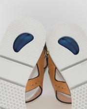 SANDALIA PLANA MUJER STONEFLY DOS VELCROS COMBI OLIVA CUERO BLANCO 220834 BSE