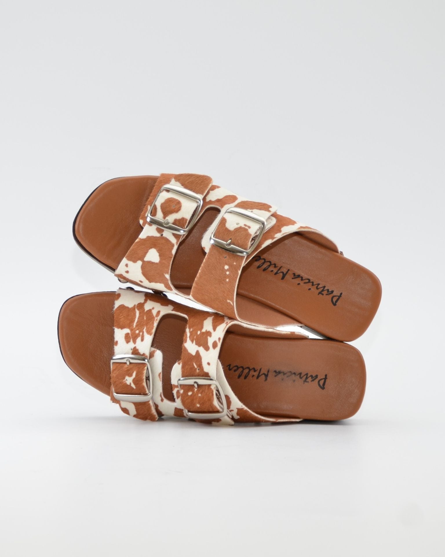 ZUECO MUJER DOS HEBILLAS ANIMAL PRINT PATRICIA MILLER 6716 VACA CUERO