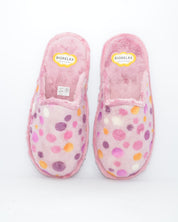 ZAPATILLAS CASA MUJER PUNTOS MALVA