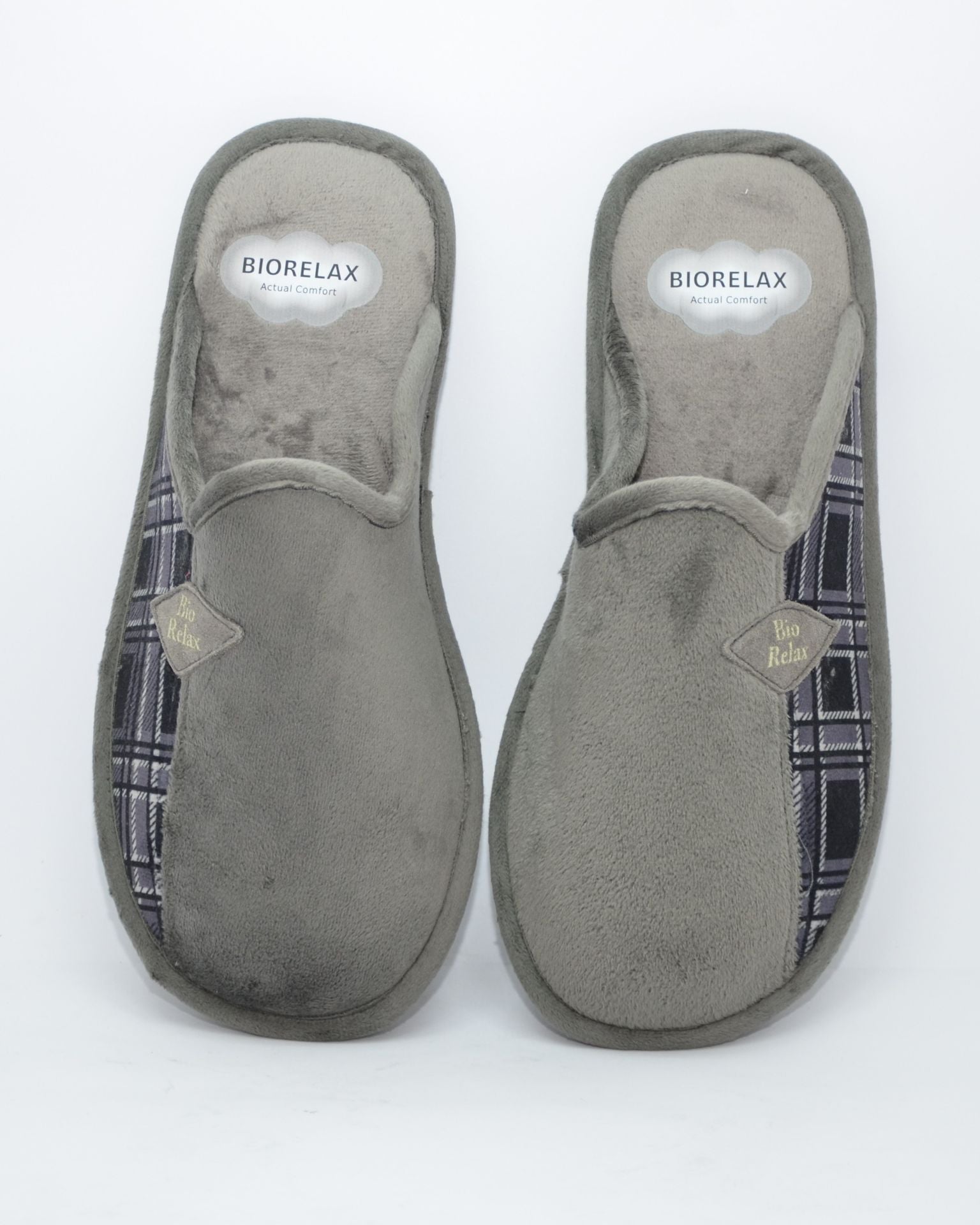 ZAPATILLAS CASA HOMBRE SUAPEL CUADROS GRIS