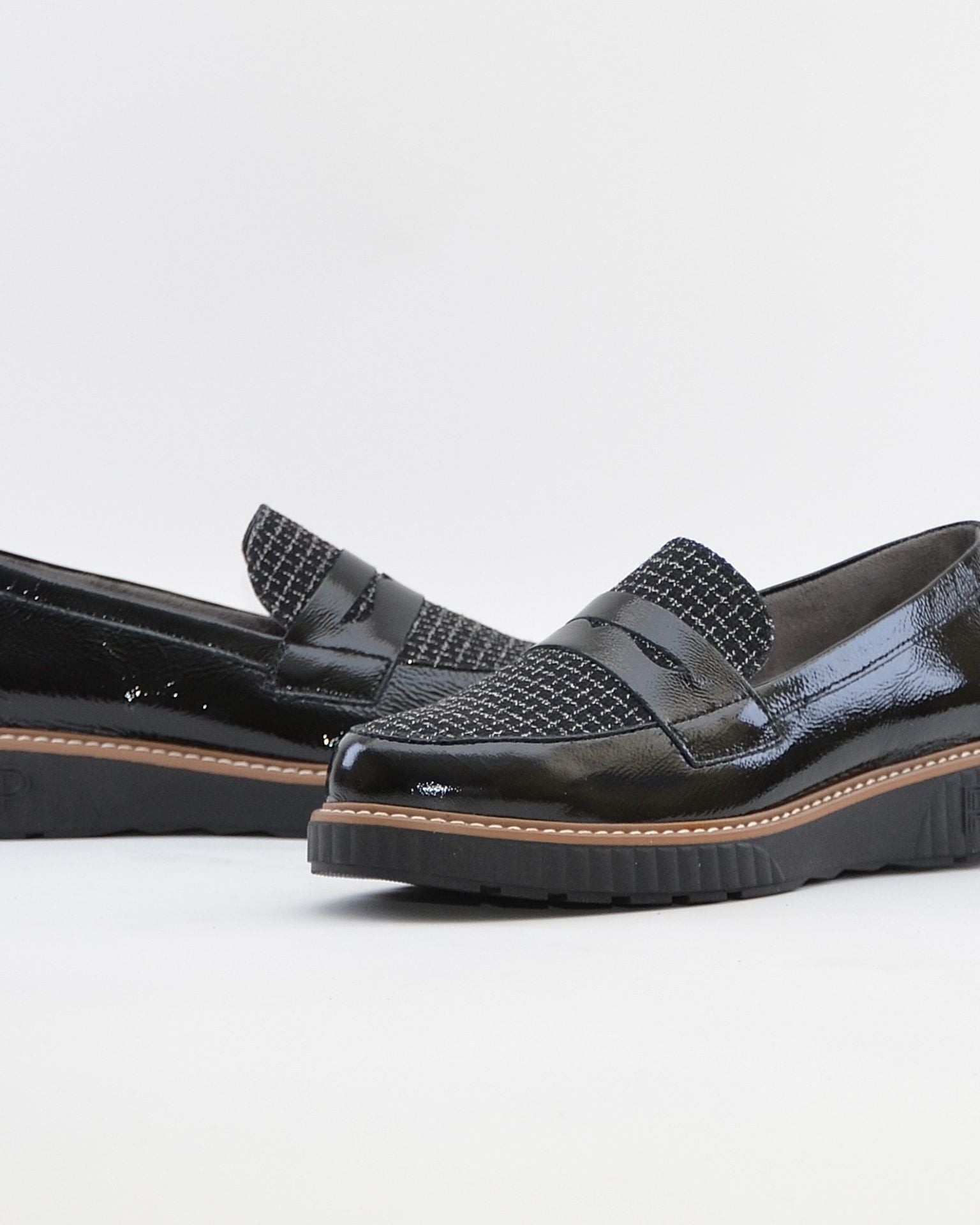 ZAPATO MOCASIN MUJER PITILLOS 11554 NEGRO PLANTILLA EXTRAIBLE