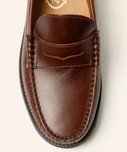 MOCASIN COSIDO A MANO COLOR MARRON SEAHORSE ANTIFAZ GOMA