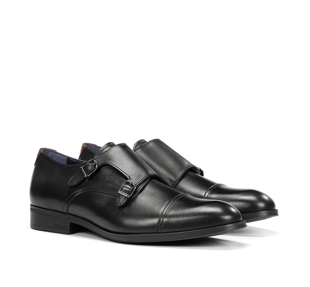 ZAPATO HOMBRE MONKSTRAP DOS HEBILLAS COLOR NEGRO F1838 ASGARD