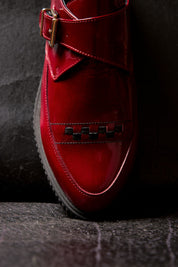 ZAPATO MUJER HEBILLA CHAROL ROJO LACOMBA GAURA