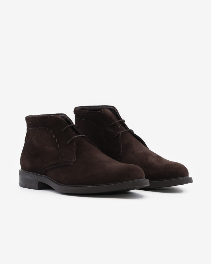 BOTINES CORDON HOMBRE FLUCHOS SERRAJE MARRON F2498 NANTES AFELPADO CAFÉ
