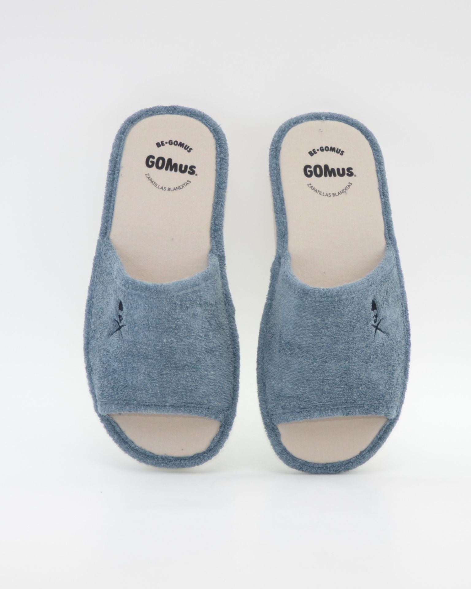 ZAPATILLA DE CASA HOMBRE ABIERTA COLOR AZUL JEANS ESPECIAL PARQUET GOMUS 685 AQUA