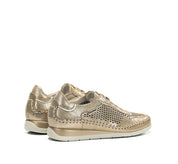 ZAPATO CASUAL MUJER CON ELÁSTICOS COLOR METALIZADO FLUCHOS SELLA F2249 OXIDO