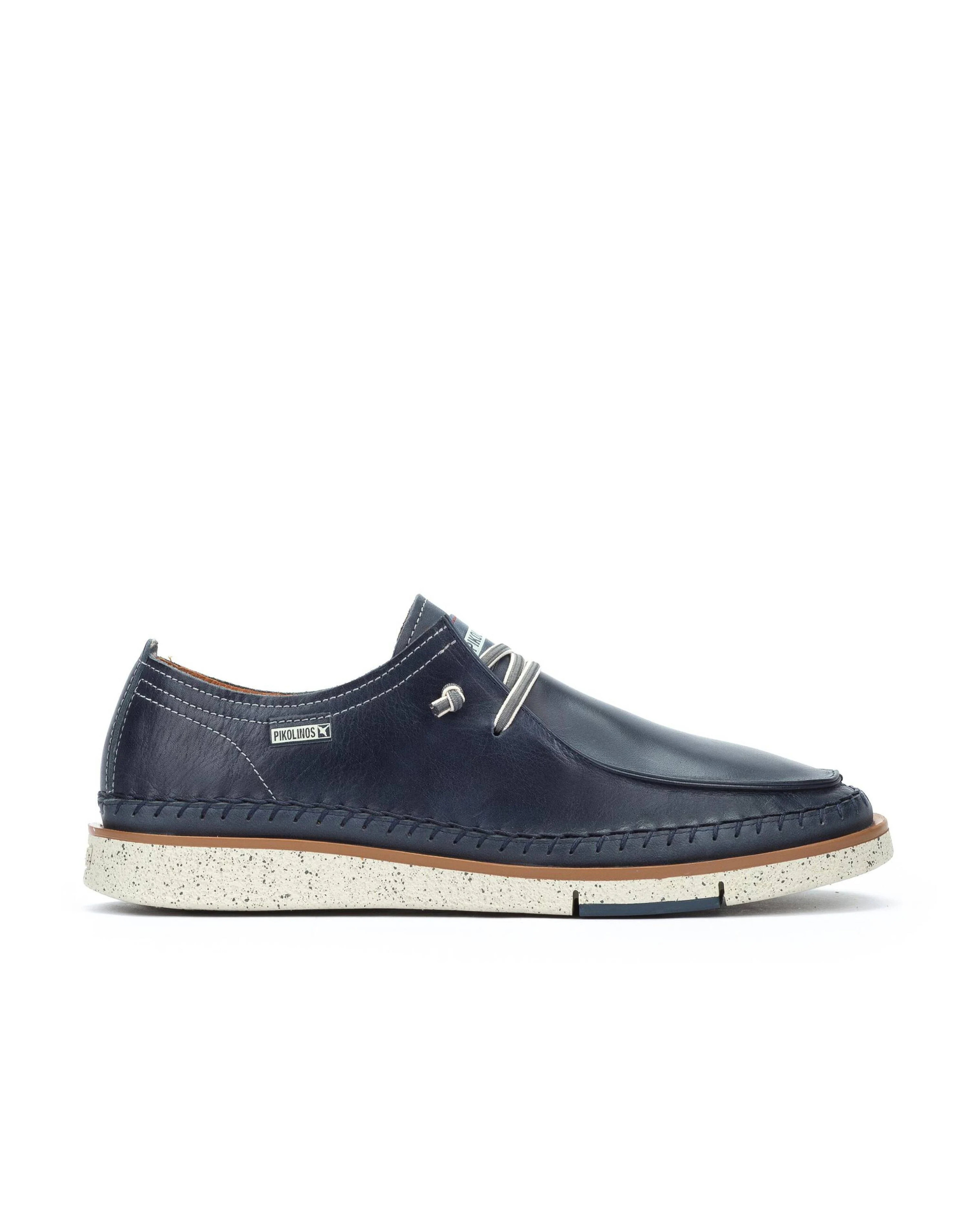 ZAPATO DE CORDONES AZUL CON CIERRES ELÁSTICOS PIKOLINOS M6L-4274C1