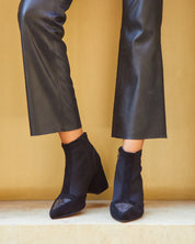 BOTINES LICRA CREMALLERA  NEGRO A5426