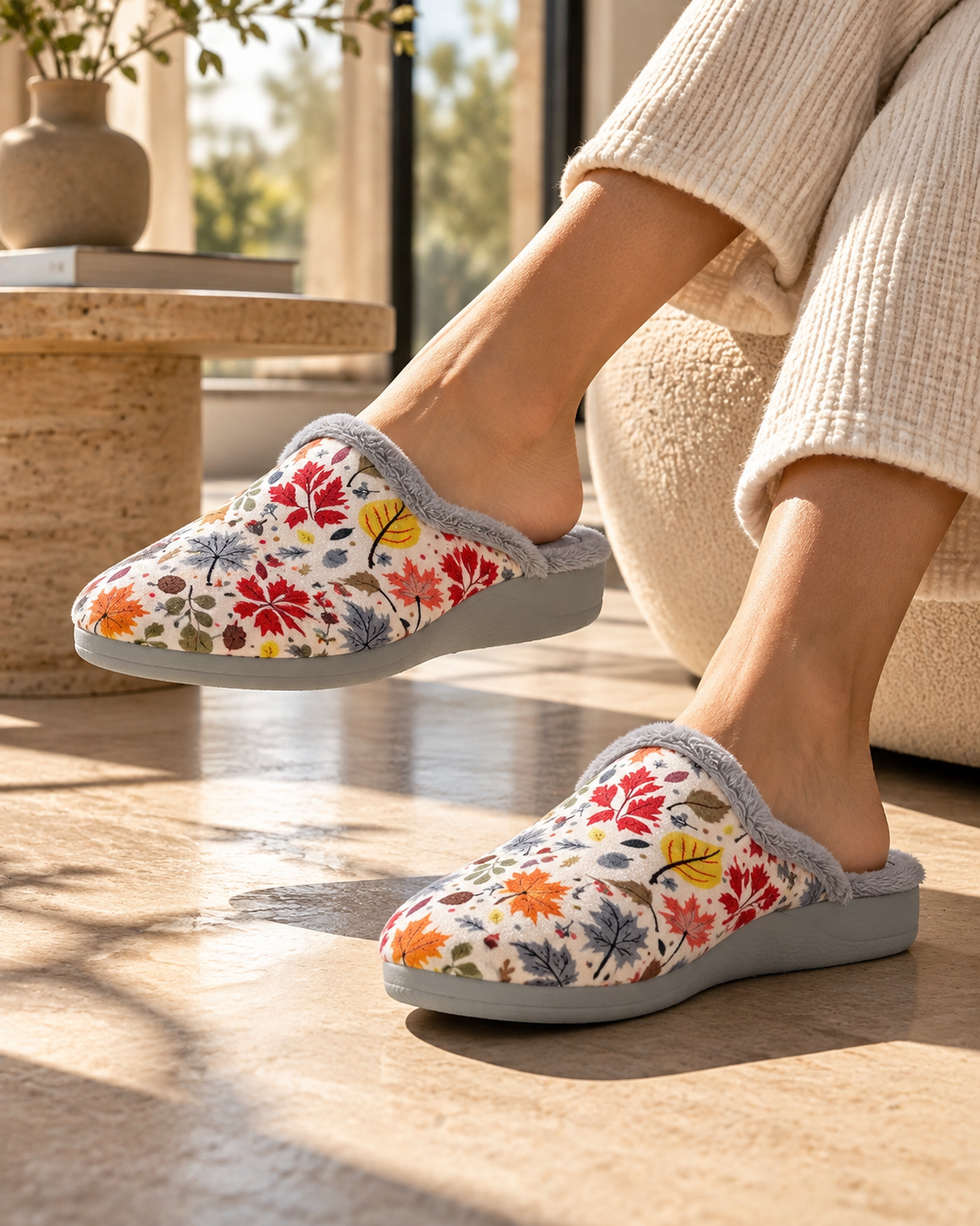 ZAPATILLAS DE CASA MUJER ABIERTA DEVALVERDE 1203 GRIS