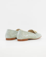 ZAPATO MOCASIN MUJER PLANO ESTAMPADO VERDE CAYETANO 17186