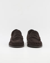 ZAPATO MOCASIN MUJER PLANO SERRAJE MARRON CHOCOLATE