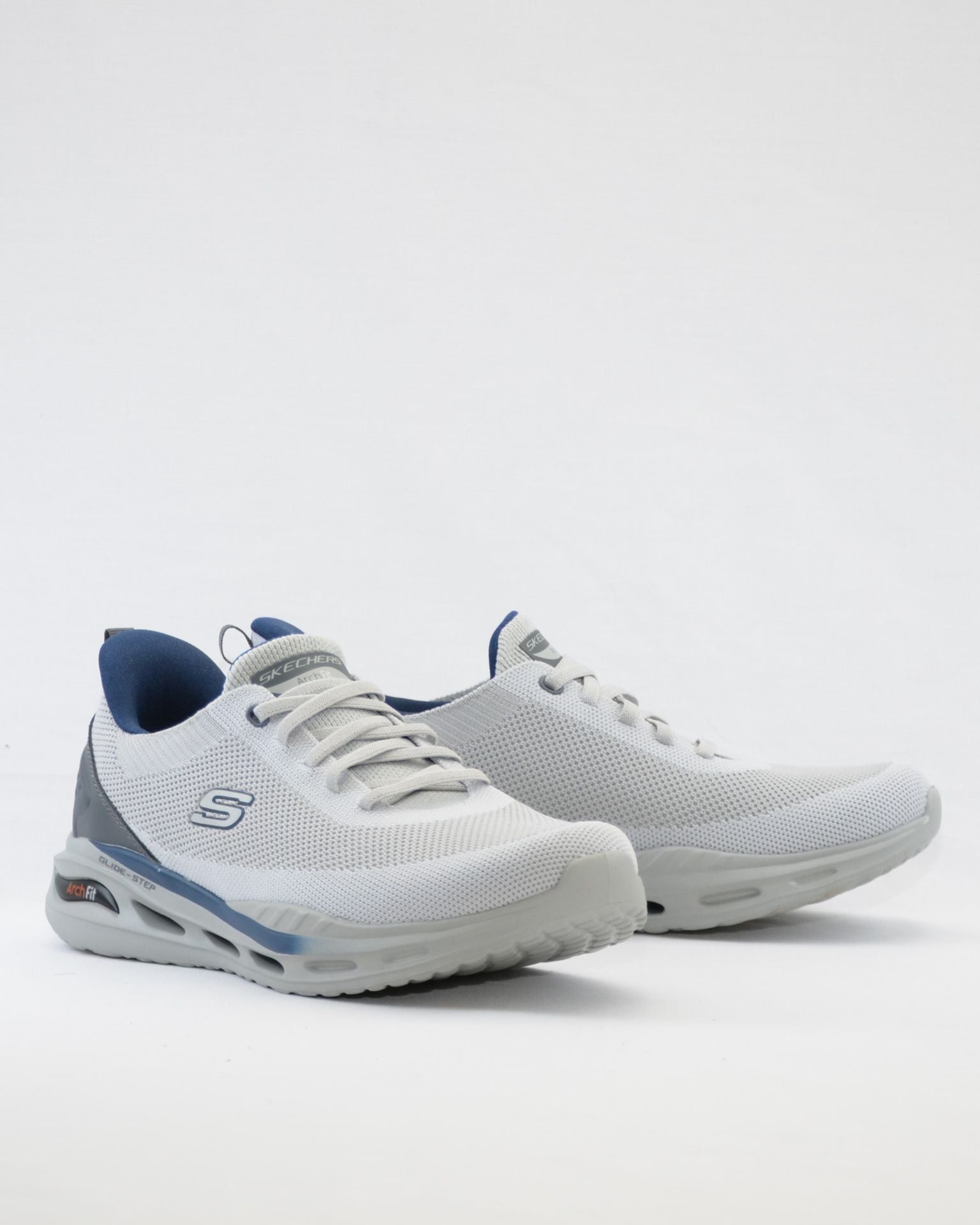 SNEAKERS HOMBRE SKECHERS GRIS Y AZUL 210994 LTGY ELASTICOS SLIP-INS