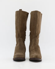 BOTA MUJER CAMPERA SERRAJE TAUPE TACON ANCHO KAOLA 4760
